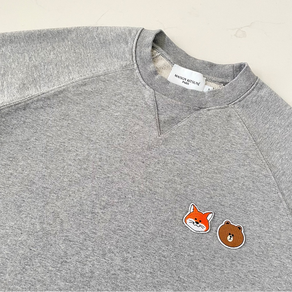 MAISON KITSUNÉ LINE FRIENDS Edition Small Patch Sweatshirt, M